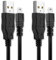CELLONIC 2X Câble USB 2.0 Transfert données pour Appareil Olympus SZ-15, X-43, FE-320 FE-330 FE-340 FE-47 FE-280 FE-230, VR-360 VR-350 Cable Charge et Data 1.5m PVC Noir, Cordon caméra