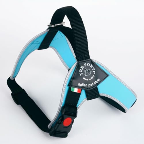 TRE Ponti Geschirr Brio hellblau reflektierender Rand 80-100 cm bis ca 30-40 kg