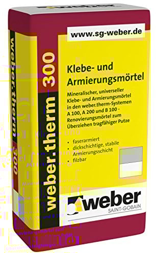 Weber. Therm 300 Lot de colle et mortier de jointoiement mineralisch universel Gris, gris
