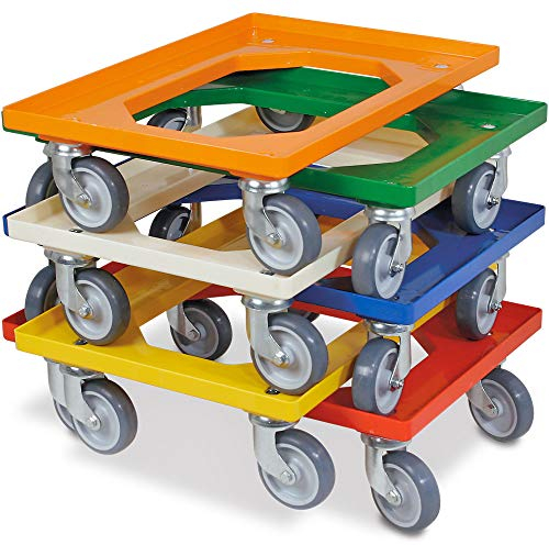 BRB 6X Logistikroller/Transportroller für Kisten 600x400 mm, Tragkraft 250 kg, 6 Farben