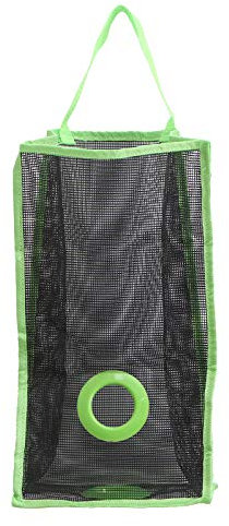 OUNONA Porta Sacchetti di plastica Porta Buste di plastica Porta Sacchetti Spazzatura da Appendere Porta Sacchetti Cucina - Taglia L (Verde)