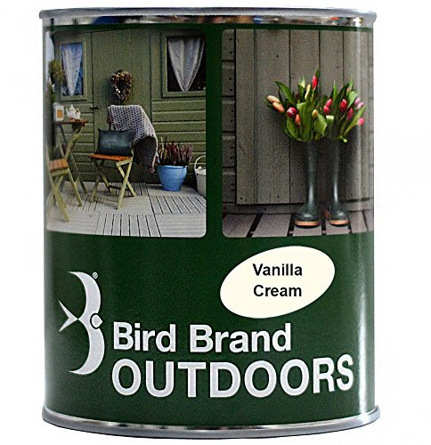 Bird Brand Outdoor Garden Paint Satin Finish Vanilla Cream 2.5 Litre