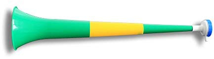 Vuvuzela Horn Fan-Trompete Fussball versch. Länderfarben - Gesamtlänge ca. 55cm - 4teilig Brasilien