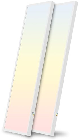 Hykolity 1 x 1,2 m 40 W 4000 lm 4000 K ultra mince encastré à LED encastrable à panneau plat LED encastrable pour montage en surface résidentielle/commercial plafonnier à intensité variable certifié