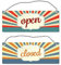open oder closed Wendeschild mit Kordel
