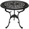 DEGAMO Bistrotisch Gartentisch Lugano in Jugendstil Optik aus Aluminiumguss, grau - antik, 70cm rund, Outdoor