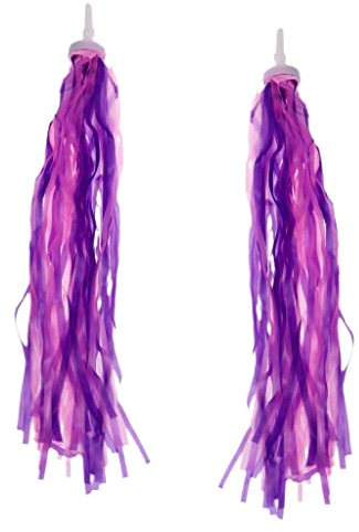 Perfeclan Fahrrad Streamer Scooter Kinderfahrrad Quasten Dekoration Zubehör, Lila
