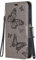 Yiizy Cover per Huawei P Smart Fig-LX1, farfalla 3D Portafoglio Custodia in pelle protettiva magnetica in silicone TPU Cover Huawei Enjoy 7S con slot schede, funzione di supporto (grigio)