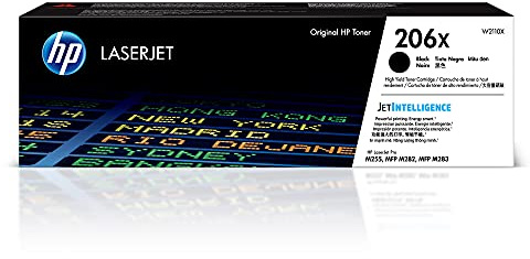 HP 206X Black Toner Cartridge | Works with Color LaserJet Pro M255, MFP M282, M283 Series | W2110X