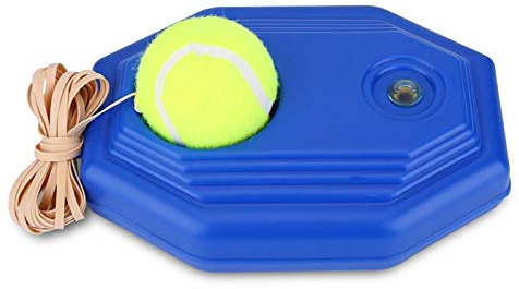 Base de Entrenador de Tenis, Juego de Entrenador de Base de Pelota de Tenis con Cuerda elástica de Goma para Practicar con una Sola Persona