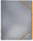 Leitz Urban Chic Ordnungsmappe für bis zu 200 Blatt, 6 Fächer mit Taben zur Ordnung des Inhalts, Gummibandverschluss, Grau, A4 Format, 39490088