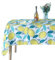 WedDecor 60 x 84 Inch Floral Design Tablecloth Rectangle, Waterproof Spillproof Washable Polyester Table Cloth for Outdoor Picnic, Kitchen, Patio and Holiday Dinner, Lemon Yellow