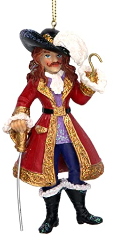 Gisela Graham Kapitäns-Haken aus Kunstharz zum Aufhängen, Weihnachtsdekoration.