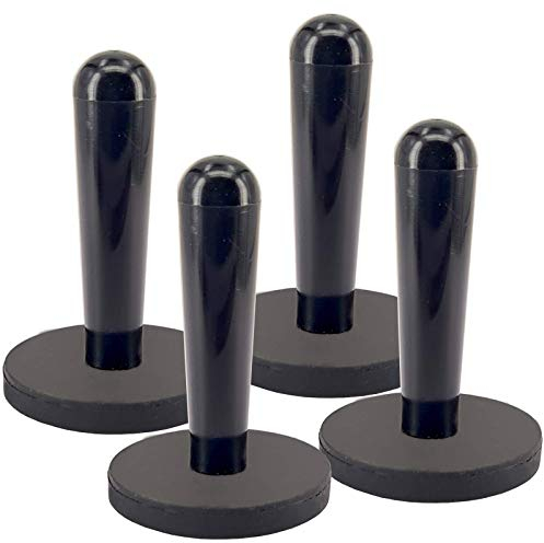 4x Neodym Magnete Gummiert Car Wrapping Magnet Werkzeug Folierung Scheibe Topfmagnet Gummi Runder Magnete mit Griff zum Auto Folieren [Ø 43mm - 12KG]