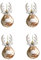 LEMCC 4 x Weihnachtskugeln Ornamente Elch Disign bruchsichere Weihnachtskugeln Weihnachtsbaumschmuck hängende Kugel Weihnachtselch Anhänger für Weihnachtsbaum Kranz Ornamente