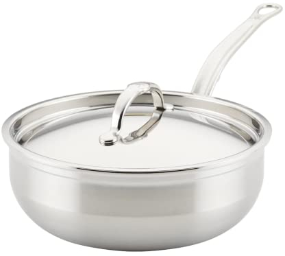 Hestan ProBond Forged - Professional Clad Stainless Steel Essential Pan, 3.5 Quart, Induction Compatible