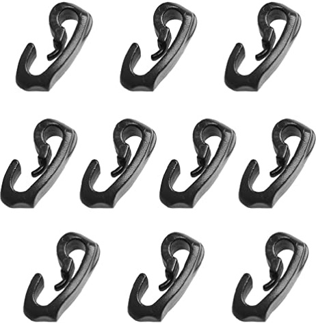 10 Stück Kunststoff-Haken für den Außenbereich, Camping, Zelt, Schnallen, zum Aufhängen, Schlüsselband, Karabinerhaken