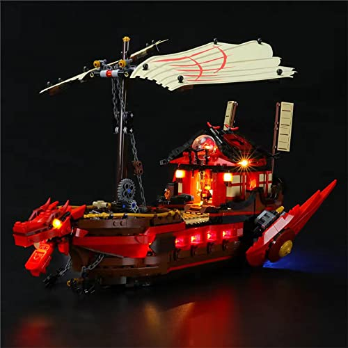 GEAMENT LED Licht-Set Kompatibel mit Lego Ninja-Flugsegler Spielset (Destiny's Bounty) - Beleuchtungsset für NINJAGO 71705 Baumodell (Modell-Set Nicht enthalten)