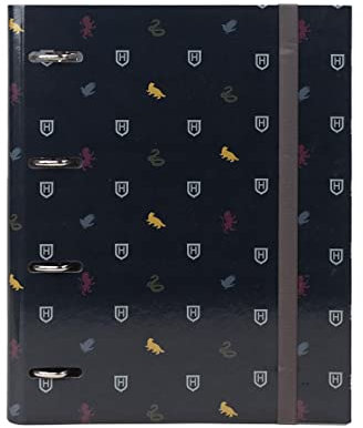 CERDÁ LIFE'S LITTLE MOMENTS - Classeur à 4 Anneaux pour Unisex de Harry Potter Avec Couverture Rigide et une Fermeture en Élastique - Licence Officielle Warner Bros 2700000274 multicolore