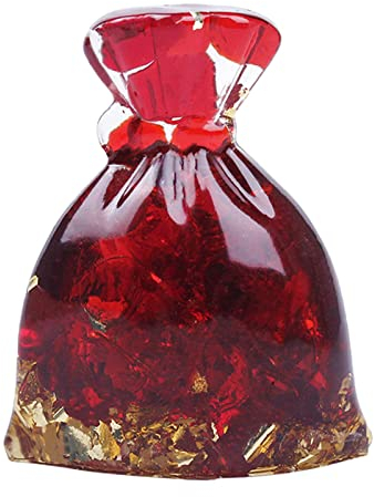 QIFLY Handmade Glue Money Bag Small Ornaments Lucky Crystal Transfer Desktop Crystal Ornaments Kitchen Hanging Herb Garden Mason Jar (C, One Size)