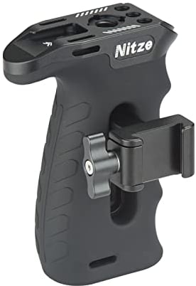 Nitze Mango Lateral con NATO Abrazadera, Side Handle Ergonómica para Mano Izquierda o Derecha, Empuñadura Lateral Ajustable hacia Arriba y hacia Abajo para Jaula de Cámara - PA29C