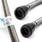 Xcel Home WRAS Approved PushFit Flexible Connector 15mm x 15mm BSP (500mm Long) | 3 Lengths Available | Tap Connectors for Kitchen Sink/Bathroom Basin Stainless Steel Braided Flexi Tail | 1 Pipe