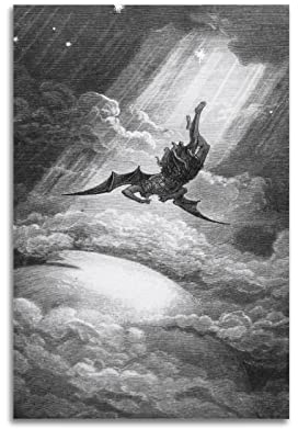 JAHER Paradise Lost by Gustave Dore Art Poster Kunstwerke Wandkunst Zuhause Moderne Dekoration 30 x 45 cm