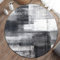Highdi Teppich Rund Modern rutschfest Waschbar Schlafzimmer Teppiche, Innenbereich Modestil Polyester Runder Teppich fürs Wohnzimmer, Flur, Kinderzimmer, Büro (140cm,Schwarze Graffiti)