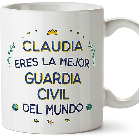 MUGFFINS Tazas Personalizadas para GUARDIA CIVIL mujer - En Español - Mejor del Mundo - 11 oz / 330 ml - Regalo Personalizable original y divertido