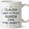 MUGFFINS Tazas Personalizadas para GUARDIA CIVIL mujer - En Español - Mejor del Mundo - 11 oz / 330 ml - Regalo Personalizable original y divertido