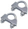 SKIR'CO (2 piezas) Abrazaderas para tubos de 24 mm de diámetro, abrazaderas con perno en U, soportes para tubos galvanizados