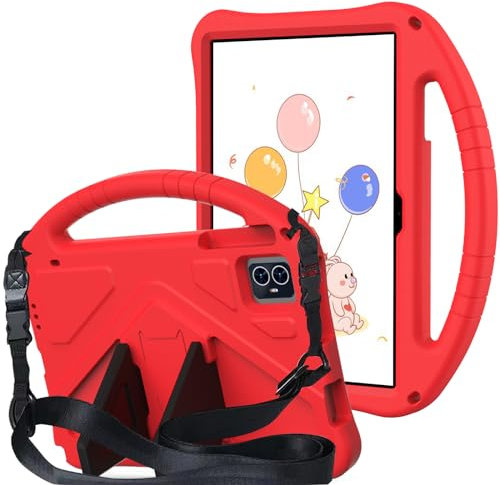 Funda para tablet TCL Tab 10 Gen 2 de 10.4 pulgadas (2023) para niños, duradera, ligera, a prueba de golpes, funda protectora con asa para TCL Tab 10 Gen2 de 10.4 pulgadas (rojo)