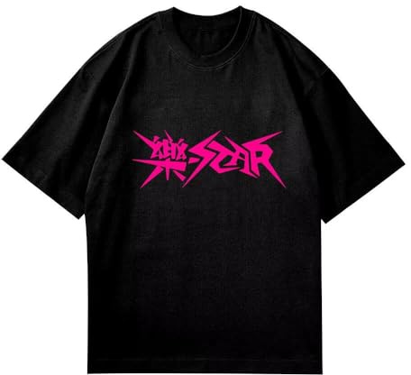 OUTOFGAS Stray Kids Rock Star Album Merch T-Shirt Felix Jisung Hyunjin Minho Bangchan Changbin Konzerte Tee Unisex Tops, Schwarz (Black-b), Klein