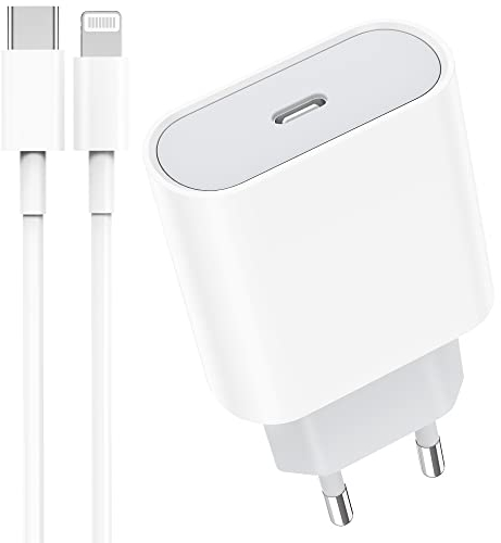 Caricatore for iPhone 14/14 Pro/14 Pro Max/14 Plus/13/12/11/XS/XR/X/SE, USB C Rapido Caricabatterie with 2M Cavo Spina Adattatore Alimentatore Presa Carica Muro Ricarica Trefard