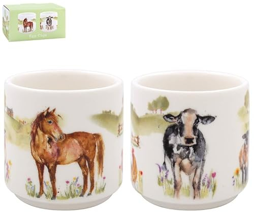 The Leonardo Collection LP95900 Farmyard Egg Cups 2 Ass, Ceramic