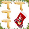 Photect 4 Stück Weihnachtsstrumpf Halter Runde Nikolausstiefelhalter Weihnachten Aufhänger für Mantel Weihnachten Kamin Haken für Weihnachtsfeiertage Partydekoration(Gold)