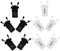 ULTECHNOVO Garbage Can Buckles 10pcs Push-type Lock for Trash Can Replacement Buckle for Waste Bin Parts