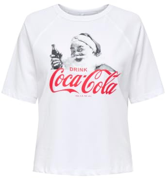 ONLY Damen Female T-Shirt Onlcoca Cola Xmas Life S/S Top JRS