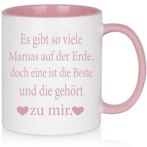 Diztoud Mama Tasse, Muttertagsgeschenke für Mama von Tochter Sohn, Geschenke zum Muttertag, Beste Mutter Geschenk, Geschenke für Mutter, Geburtstagsgeschenk, Weihnachtsgeschenke, 325ml Kaffeetasse