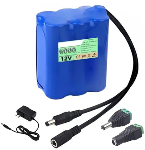 Blivysse Batterie Lithium 12 V, 6 Ah, 9 Ah, 12 Ah, 15 Ah, 18 Ah, 21 Ah, 24 Ah, 30 Ah, puissante Batterie Lithium polymère Portable, adaptée aux équipements d'alimentation 12 V (12 V 15 Ah)