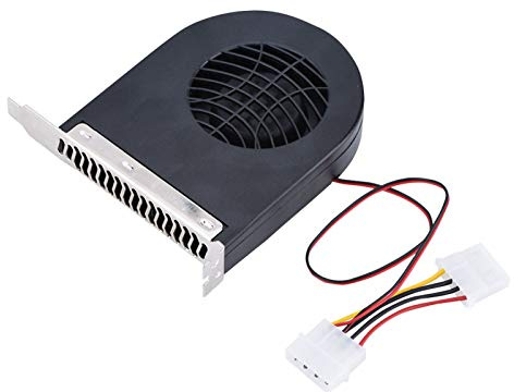 Elprico PCI Slot Blower Lüfter -Kühllüfter für Computerkoffer mit 4p -Stromanschluss Hochluftstrom 28cfm 2500 U/Min Niedriges Rauschen 20 DB Grafikkartenkühler