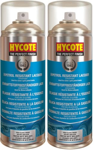 Hycote Peinture en aérosol résistante à l'essence, 400 ML, Transparente (Lot de 2)