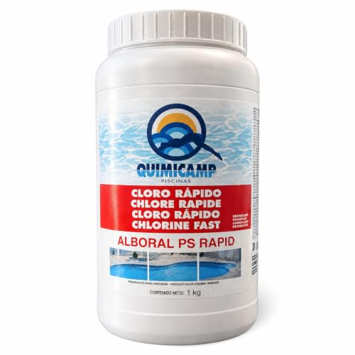 Cloro Choque Accion Rapida, Recuperador Agua Piscina deteriorada, Tratamiento Inicial de la Piscina, Fabricado en España, Forma del Producto Granular, Contiene 1 Kg