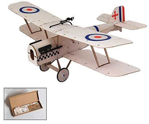 DW Hobby Avion RC SE5A Balsa en bois de balsa télécommandé Kit d'avion Balsal Modèle de construction