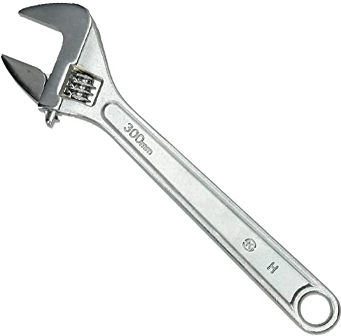 Seshin Buffalo DRAAK Adjustable Wrench 12 Inch 300mm with Wide Caliber Opening Plumbing Spanner Heavy Duty Professional Quality Hand Tool