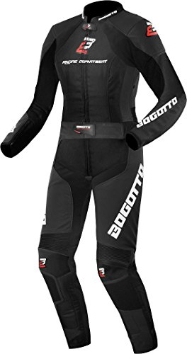 Bogotto Losail 2-Teiler Damen Motorrad Lederkombi, schwarz, 42