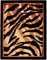 Carpeto Tierfell Teppich Braun 120 x 170 cm Afrika Muster Kurzflor Verona Kollektion