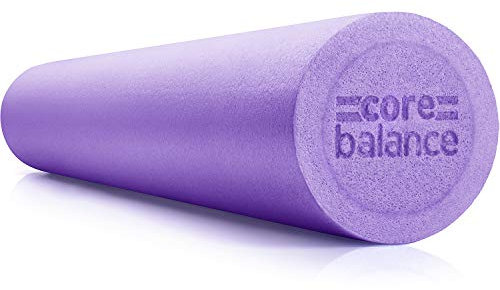 Core Balance Foam Roller Massager 90cm Long Medium Density EPE Muscle Massage (90cm - Purple)