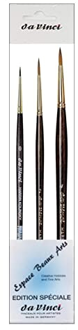 da Vinci Série 1526 Y Set Pinceau martre kolinsky, 0, 2,4, Fabriqué en Allemagne