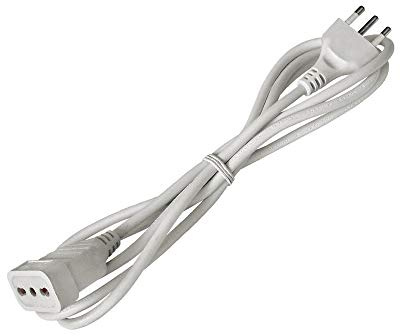 PROLUNGA LINEARE CORRENTE ELETTRICA 3 MT 16A BIANCA FILO CAVO LUCE CAVETTO 3X1